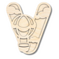 Unfinished Wood Layered Themed Letters | Clouds & Hot Air Balloons | A-Z | 2 Piece | up to 24"