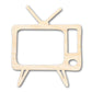 Unfinished Wood Old TV Shape | DIY Craft Cutout | up to 46" DIY