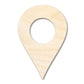 Unfinished Wood Map Pin Shape | DIY Craft Cutout | up to 46" DIY