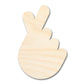 Unfinished Wood Finger Heart Shape | DIY Craft Cutout | up to 46" DIY