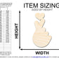 Unfinished Wood Finger Heart Shape | DIY Craft Cutout | up to 46" DIY