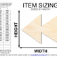 Unfinished Wood Rewind Shape | DIY Craft Cutout | up to 46" DIY