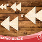 Unfinished Wood Rewind Shape | DIY Craft Cutout | up to 46" DIY