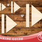 Unfinished Wood Play Pause Shape | DIY Craft Cutout | up to 46" DIY