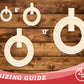 Unfinished Wood Power Button Shape | DIY Craft Cutout | up to 46" DIY