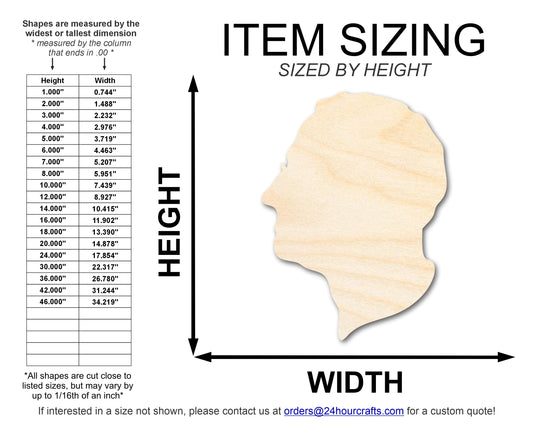 Unfinished Wood Franklin D. Roosevelt Shape | DIY Craft Cutout | up to 46" DIY