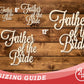 Unfinished Wood Father of the Bride Shape | DIY Craft Cutout | up to 46" DIY