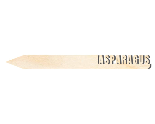 Unfinished Wood Asparagus Garden Stake | DIY Craft Cutout | up to 24" DIY