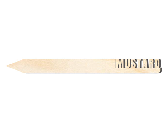 Unfinished Wood Mustard Garden Stake | DIY Craft Cutout | up to 24" DIY