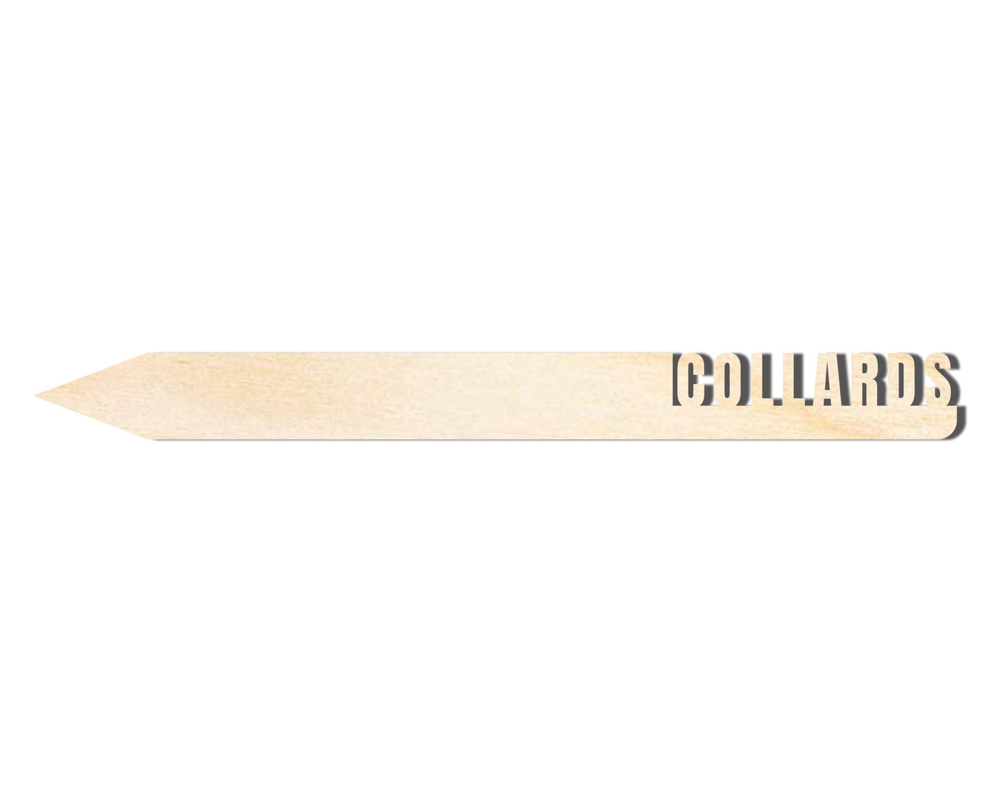 Unfinished Wood Collards Garden Stake | DIY Craft Cutout | up to 24" DIY