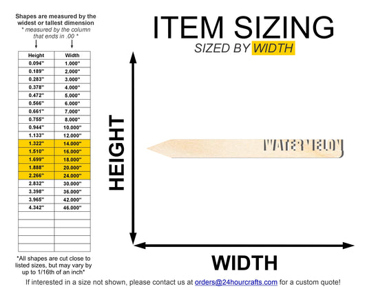 Unfinished Wood Watermelon Garden Stake | DIY Craft Cutout | up to 24" DIY
