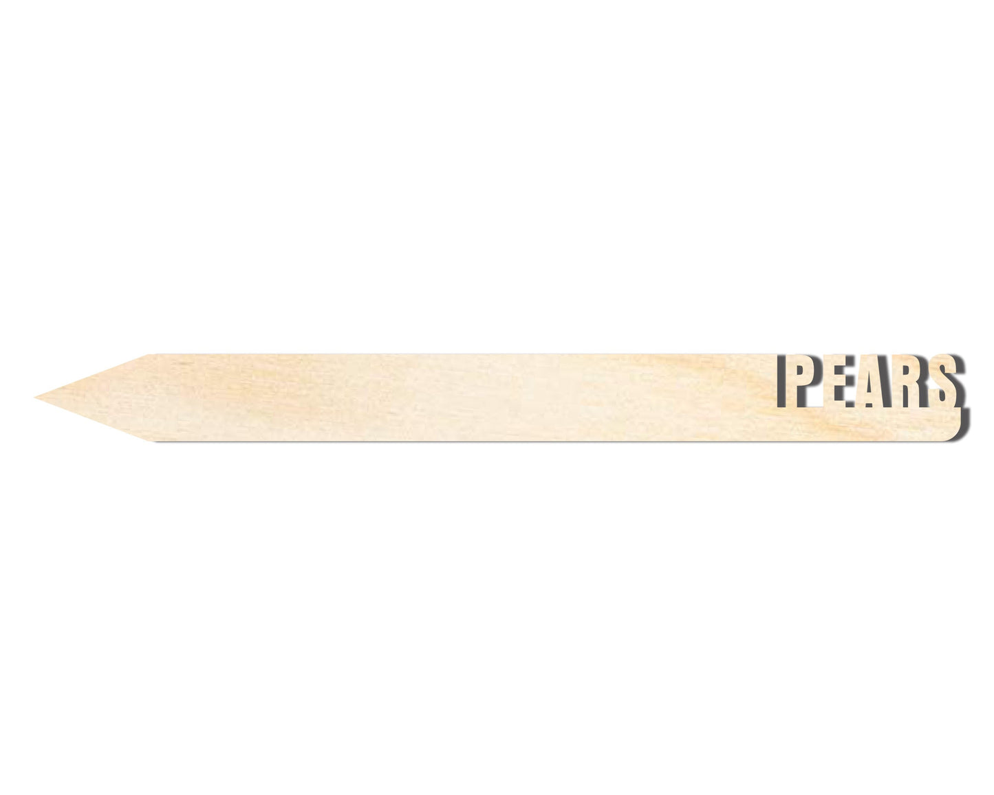 Unfinished Wood Pears Garden Stake | DIY Craft Cutout | up to 24" DIY
