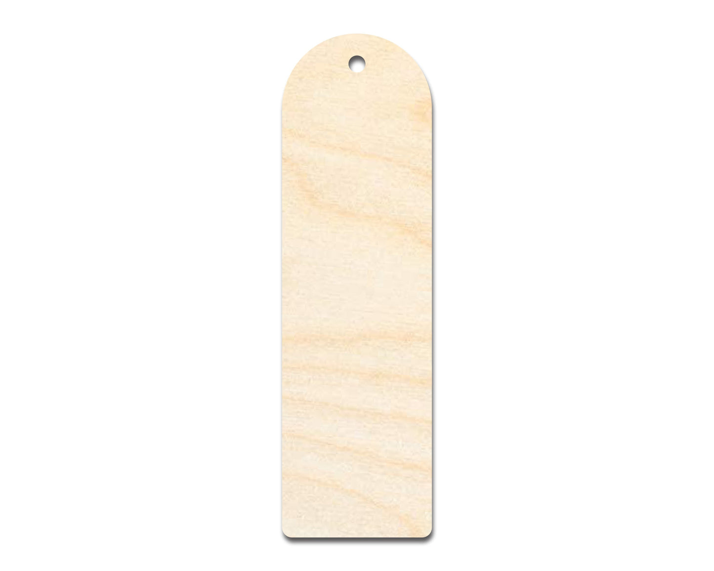 Unfinished Wood Rounded Simple Bookmark Shape | DIY Craft Cutout | up to 12" DIY