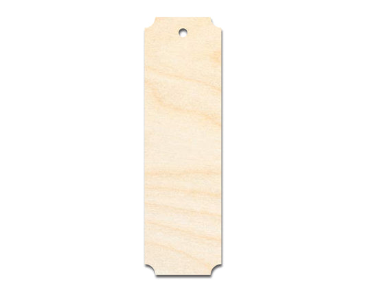 Unfinished Wood Rounded Notched Bookmark Shape | DIY Craft Cutout | up to 12" DIY