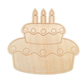 Unfinished Wood Etched Two Tier Birthday Cake Shape | Paint By Line Crafts | up to 30" DIY