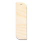 Unfinished Wood Wavy Bookmark Shape | DIY Craft Cutout | up to 12" DIY