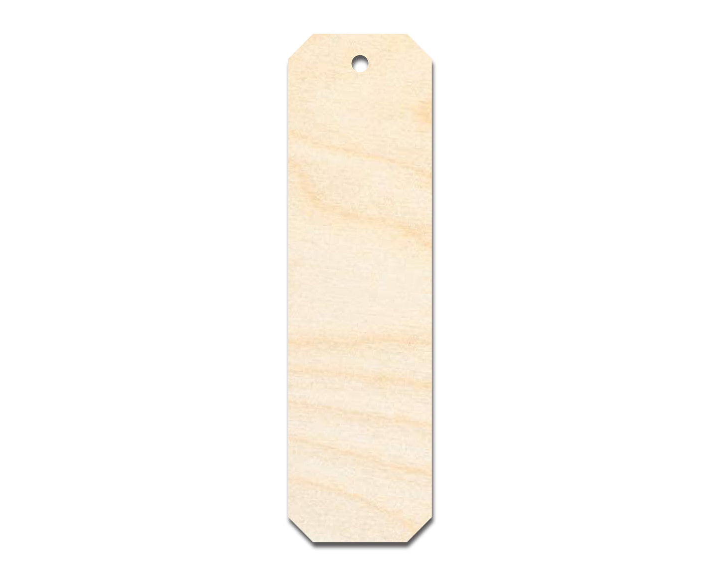 Unfinished Wood Cut Edge Bookmark Shape | DIY Craft Cutout | up to 12" DIY