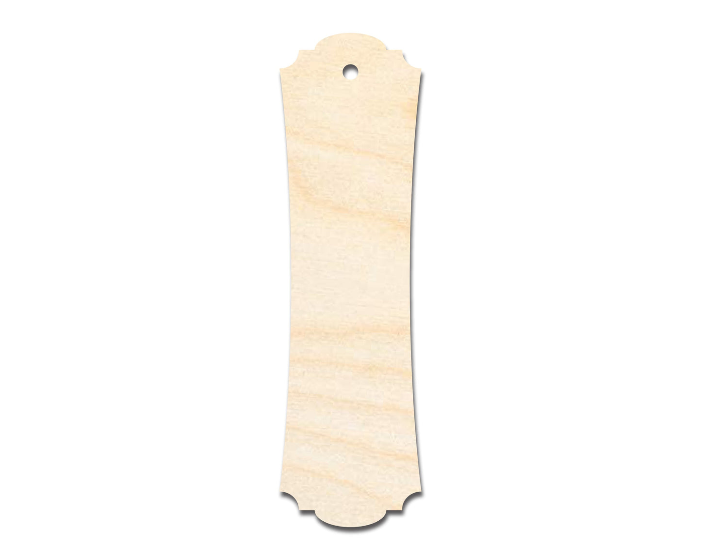 Unfinished Wood Pointed And Curved Bookmark Shape | DIY Craft Cutout | up to 12" DIY