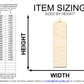 Unfinished Wood Sharp Pointed Top Bookmark Shape | DIY Craft Cutout | up to 12" DIY