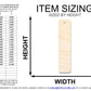 Unfinished Wood Round Rectangle Bookmark Shape | DIY Craft Cutout | up to 12" DIY