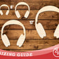 Unfinished Wood Headphones Shape | DIY Craft Cutout | up to 46" DIY