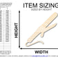 Unfinished Wood Curling Iron Shape | DIY Craft Cutout | up to 46" DIY