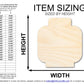 Unfinished Wood Block Head Shape | DIY Craft Cutout | up to 46" DIY