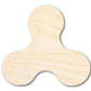 Unfinished Wood Fidget Spinner Shape | DIY Craft Cutout | up to 46" DIY