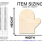 Unfinished Wood Left Oven Mit Shape | DIY Craft Cutout | up to 46" DIY