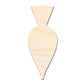 Unfinished Wood Piping Bag Shape | DIY Craft Cutout | up to 46" DIY