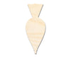 Unfinished Wood Piping Bag Shape | DIY Craft Cutout | up to 46" DIY