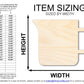 Unfinished Wood Measuring Cup Shape | DIY Craft Cutout | up to 46" DIY