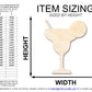 Unfinished Wood Margarita Shape | DIY Craft Cutout | up to 46" DIY