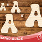 Unfinished Wood Groovy A Font Shape | DIY Craft Cutout | up to 46" DIY