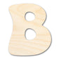 Unfinished Wood Groovy B Font Shape | DIY Craft Cutout | up to 46" DIY