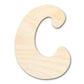 Unfinished Wood Groovy C Font Shape | DIY Craft Cutout | up to 46" DIY