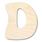Unfinished Wood Groovy D Font Shape | DIY Craft Cutout | up to 46" DIY