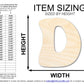 Unfinished Wood Groovy D Font Shape | DIY Craft Cutout | up to 46" DIY