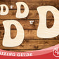Unfinished Wood Groovy D Font Shape | DIY Craft Cutout | up to 46" DIY