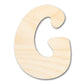 Unfinished Wood Groovy G Font Shape | DIY Craft Cutout | up to 46" DIY