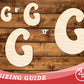 Unfinished Wood Groovy G Font Shape | DIY Craft Cutout | up to 46" DIY