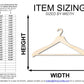 Unfinished Wood Clothes Hanger Shape | DIY Craft Cutout | up to 46" DIY