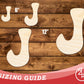 Unfinished Wood Groovy J Font Shape | DIY Craft Cutout | up to 46" DIY