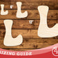 Unfinished Wood Groovy L Font Shape | DIY Craft Cutout | up to 46" DIY