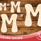 Unfinished Wood Groovy M Font Shape | DIY Craft Cutout | up to 46" DIY