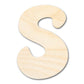 Unfinished Wood Groovy S Font Shape | DIY Craft Cutout | up to 46" DIY