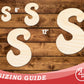 Unfinished Wood Groovy S Font Shape | DIY Craft Cutout | up to 46" DIY