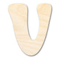 Unfinished Wood Groovy V Font Shape | DIY Craft Cutout | up to 46" DIY
