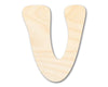 Unfinished Wood Groovy V Font Shape | DIY Craft Cutout | up to 46" DIY