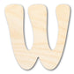 Unfinished Wood Groovy W Font Shape | DIY Craft Cutout | up to 46" DIY